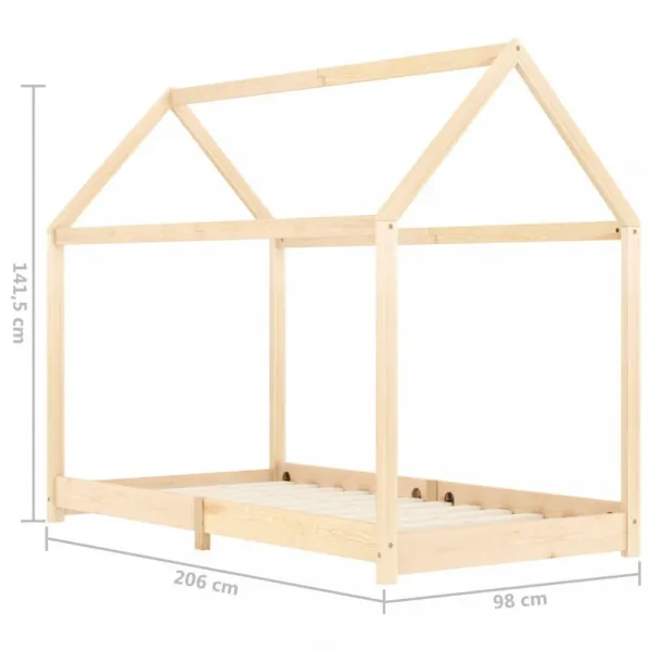 Detská posteľ 90x200 borovica Dekorhome Bílá