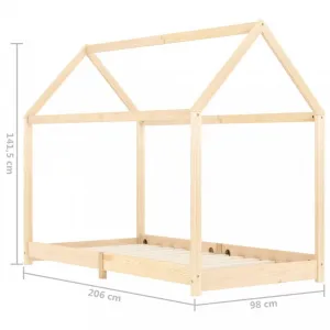 Detská posteľ 90x200 borovica Dekorhome Bílá