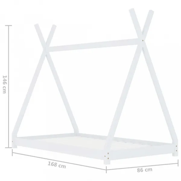 Detská posteľ 80x160 borovica Dekorhome Bílá