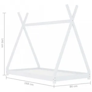Detská posteľ 80x160 borovica Dekorhome Bílá