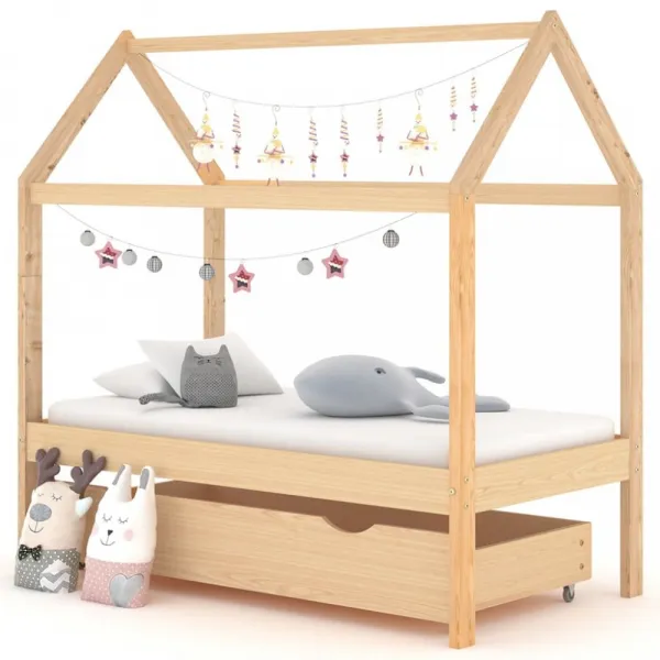 Detská posteľ 70x140 borovica Dekorhome Bílá
