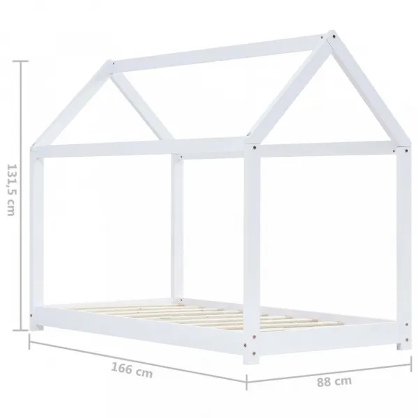 Detská posteľ 80x160 borovica Dekorhome Bílá