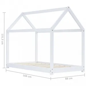 Detská posteľ 80x160 borovica Dekorhome Bílá