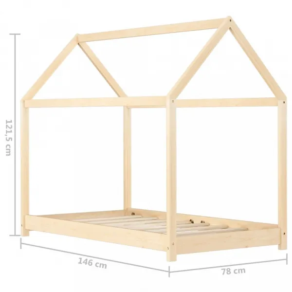 Detská posteľ 70x140 borovica Dekorhome Bílá