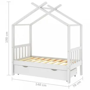 Detská posteľ 70x140 borovice Dekorhome Bílá