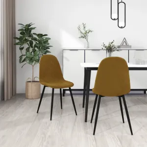 Jedálenská stolička 2 ks zamat / kov Dekorhome Modrá
