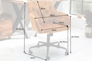 LuxD Kancelárske kreslo Kiara, sivé
