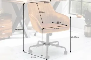 Kancelárske kreslo RHODE Dekorhome Sivá
