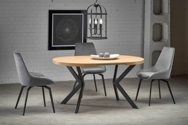 Rozkladací jedálenský stôl PERONI Halmar Dub zlatý / biela