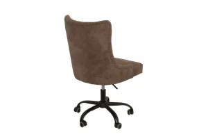 Chesterfield kancelárske kreslo KELEOS Dekorhome Tmavohnedá