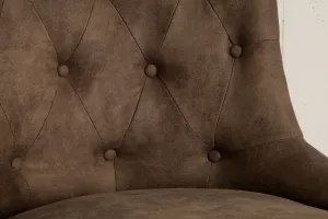 Chesterfield kancelárske kreslo KELEOS Dekorhome Tmavohnedá