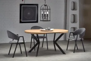 Rozkladací jedálenský stôl PERONI Halmar Dub zlatý / biela