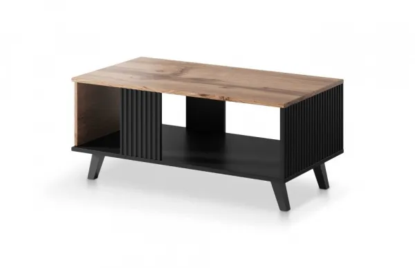 HALMAR Konferenční stolek Random 92 cm kašmír/ořech