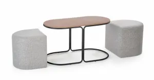 HALMAR Konferenčný stolík Pampa orech/čierny