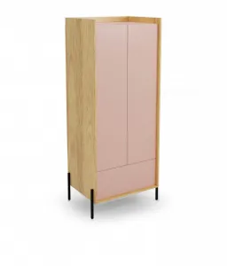 HALMAR Šatníková skriňa Mobius 2D hickory dub