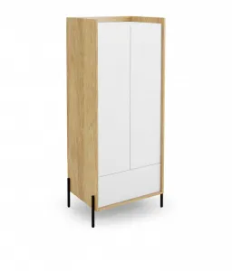 HALMAR Šatníková skriňa Mobius 2D hickory dub