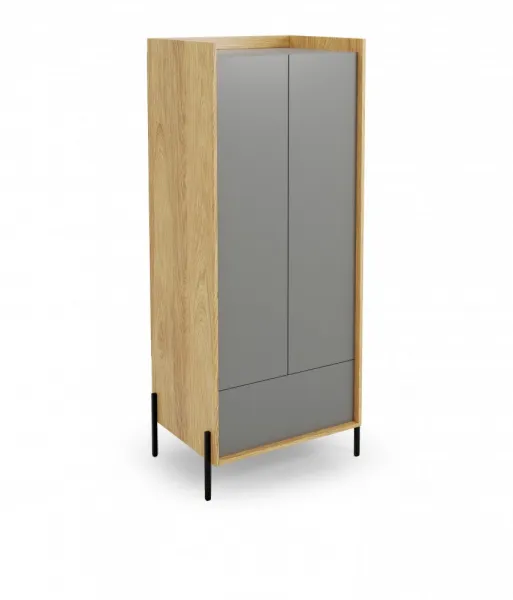 HALMAR Šatníková skriňa Mobius 2D hickory dub