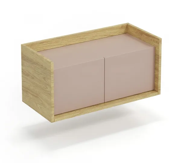 HALMAR Skrinka MOBIUS 2D prírodný orech/sivá