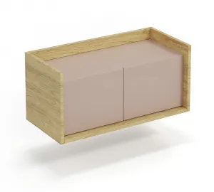 HALMAR Skrinka MOBIUS 2D prírodný orech/sivá
