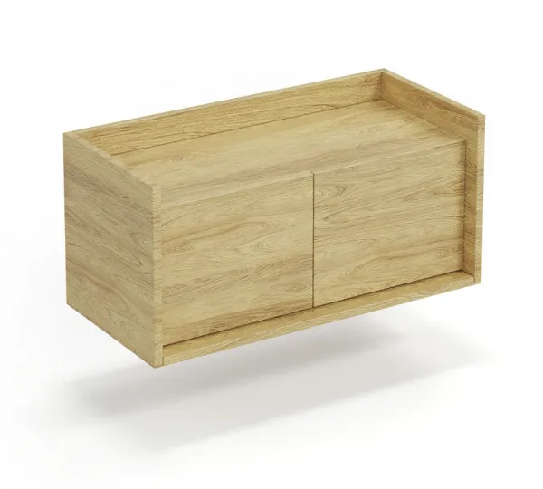 HALMAR Skrinka MOBIUS 2D prírodný orech/sivá