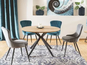Jedálenská stolička LOTUS VELVET Signal Sivá