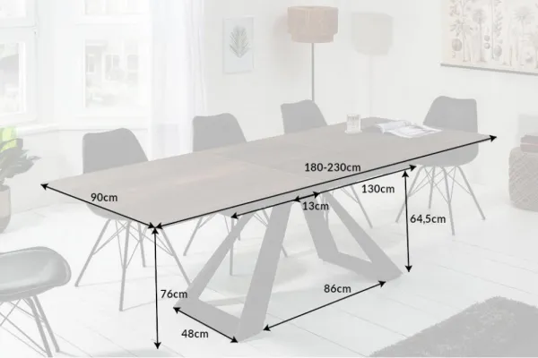 Rozkladací jedálenský stôl CHLORIS Dekorhome Antracit