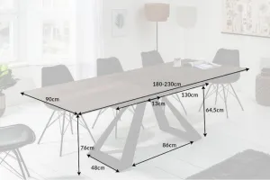 Rozkladací jedálenský stôl CHLORIS Dekorhome Antracit