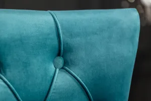 Chesterfield jedálenská stolička 2 ks FRIXON Dekorhome Modrá