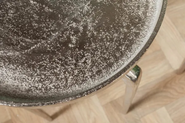 Odkladací stolík 2 ks ARIADNA Dekorhome Strieborná