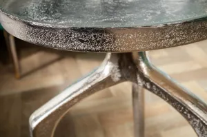 Odkladací stolík 2 ks ARIADNA Dekorhome Strieborná