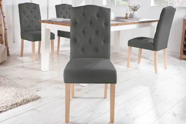 Chesterfield jedálenská stolička 2 ks FRIXON Dekorhome Béžová
