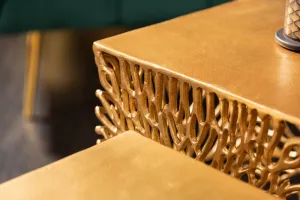 Odkladací stolík 2 ks ESUS Dekorhome Strieborná