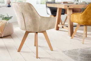 Otočné jedálenské kreslo 2 ks NESTOR Dekorhome Sivá