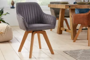 Otočné jedálenské kreslo 2 ks NESTOR Dekorhome Hnedá