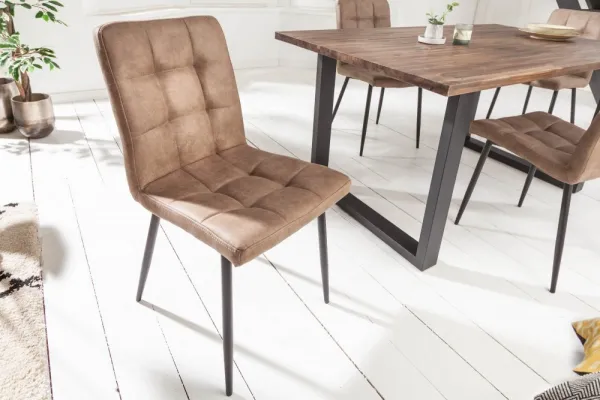 LuxD 24718 Dizajnová stolička Modern vintage hnedá