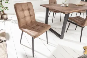 LuxD 24718 Dizajnová stolička Modern vintage hnedá