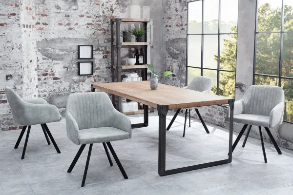 LuxD Dizajnové kreslo Mallory sivé