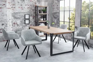 LuxD Dizajnové kreslo Mallory sivé