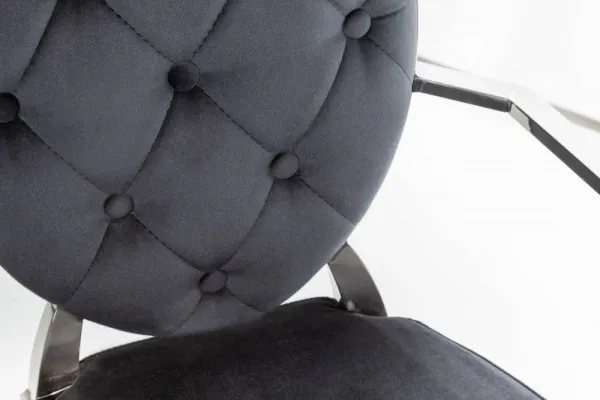 Chesterfield jedálenská stolička ZETHOS Dekorhome Sivá