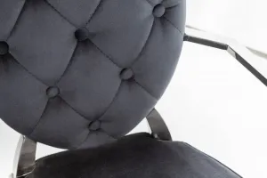 Chesterfield jedálenská stolička ZETHOS Dekorhome Sivá