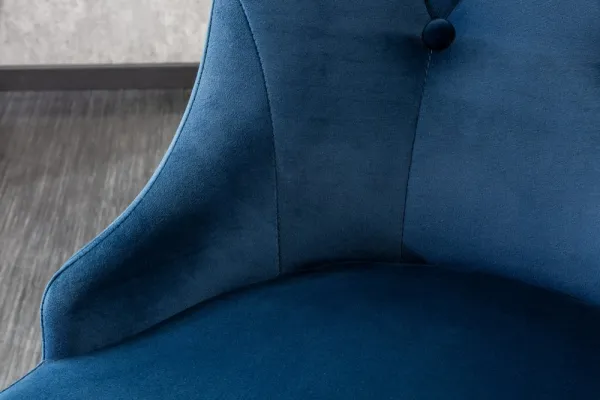 Chesterfield jedálenská stolička 2 ks ZETHOS Dekorhome Modrá