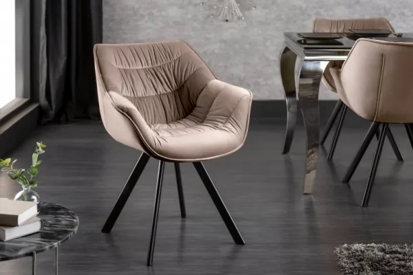 LuxD 24120 Dizajnová stolička Kiara horčicový zamat