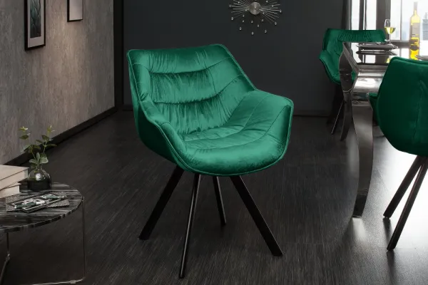 LuxD 24120 Dizajnová stolička Kiara horčicový zamat