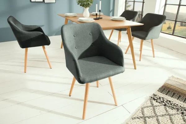 Jedálenské kreslo 2 ks IKAROS Dekorhome Sivá