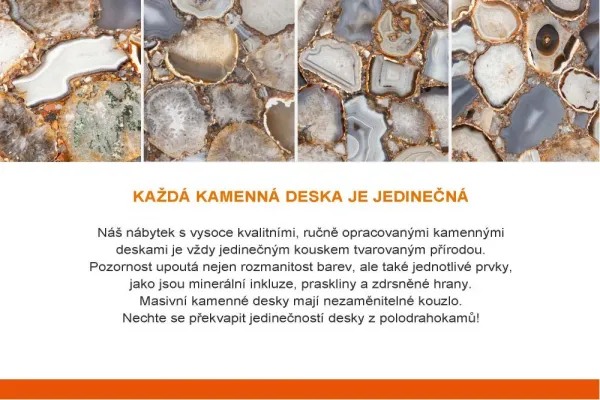 Odkladací stolík DAFNE Dekorhome Achát