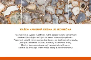 Odkladací stolík DAFNE Dekorhome Achát