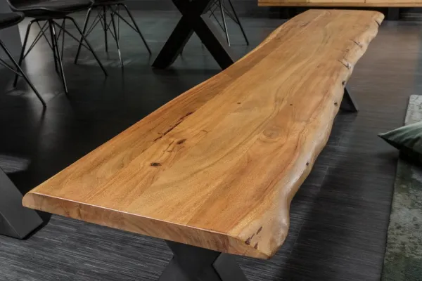LuxD Dizajnová lavica Massive X Honey 200 cm akácia