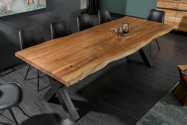 Jedálenský stôl ATHAMÁS akácie Dekorhome 240x97-106x77 cm