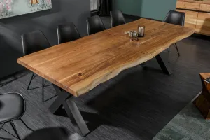 Jedálenský stôl ATHAMÁS akácie Dekorhome 240x97-106x77 cm