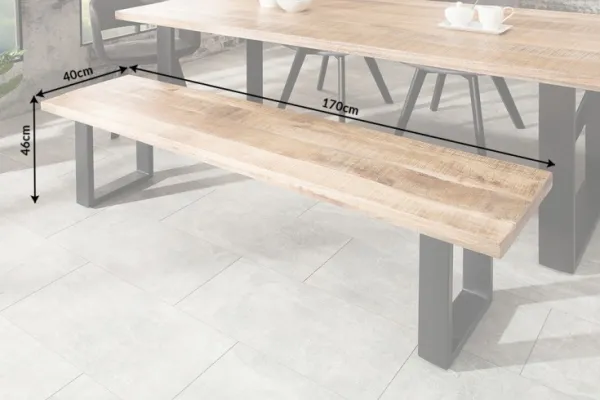 LuxD Luxusná lavica Thunder 170 cm / mango